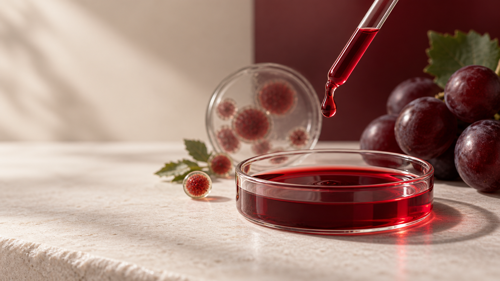 Astaxanthin in Traubenkernöl – roter antioxidativer Wirkstoff aus Haematococcus pluvialis